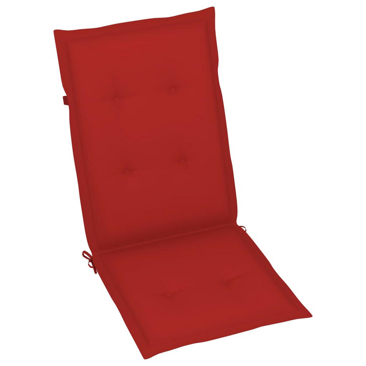 GARTEN-LIEGESTÜHLE 2er Set Mit Kissen Akazie Massivholz - Rot, Holz (57/111/69cm) - vidaXL