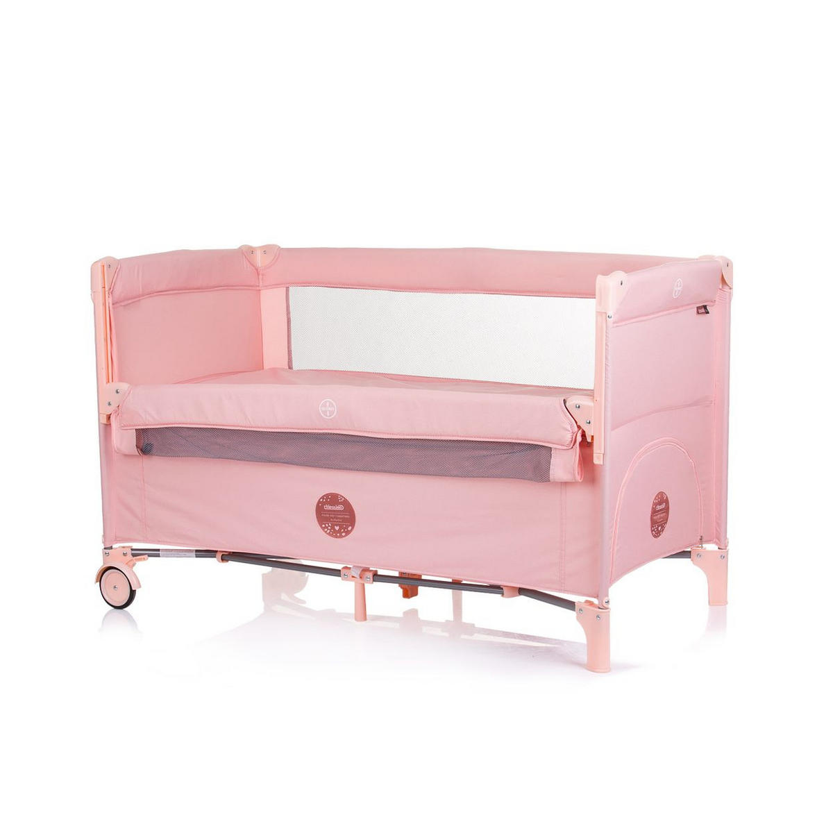 REISEBETT Relax Leinen 2 Ebenen pink Tasche, Reißverschluss, Räder, faltbar - Pink, Kunststoff (60/120cm) - Chipolino