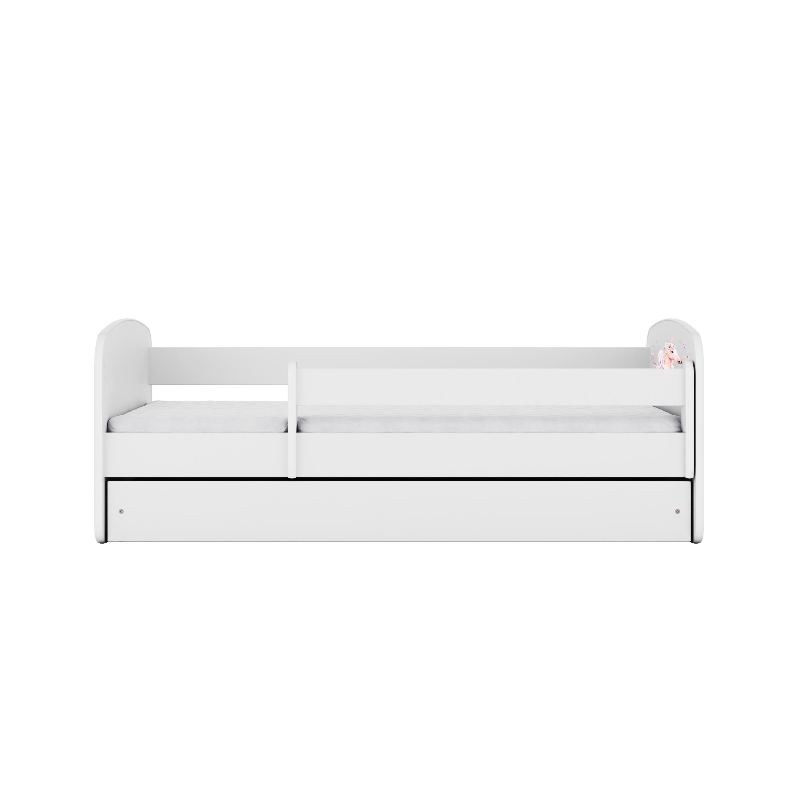 KINDERBETT Pferd mit Schublade 140/70 80/61/144 - Weiß, Holzwerkstoff (70/140cm) - RAUMHIRSCH FURNITURE