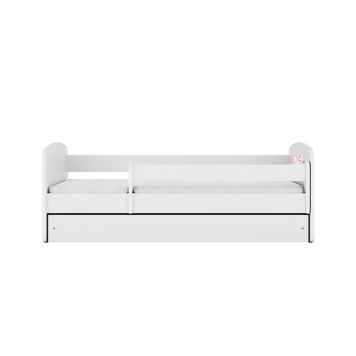 KINDERBETT Pferd mit Schublade 140/70 80/61/144 - Weiß, Holzwerkstoff (70/140cm) - RAUMHIRSCH FURNITURE
