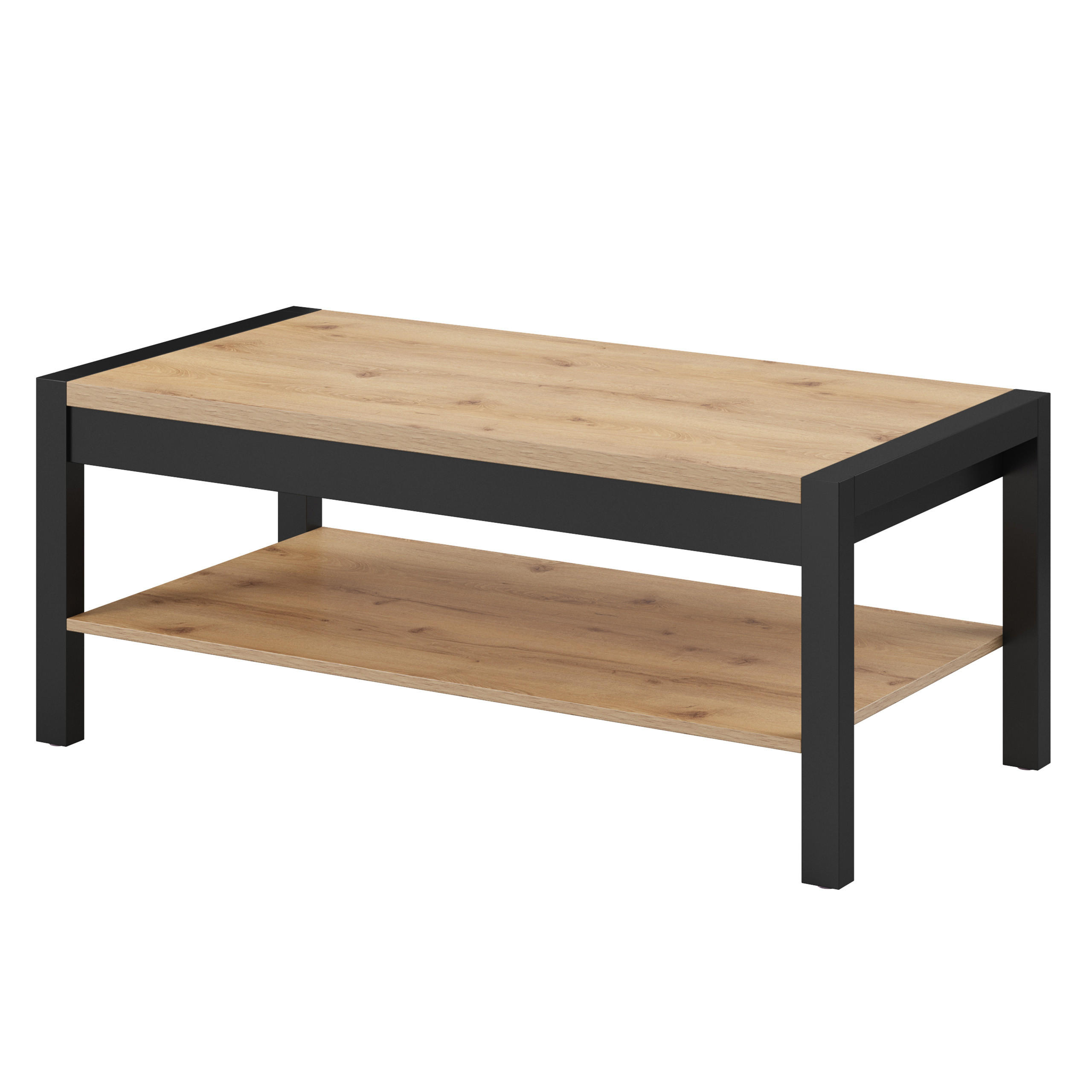 Masseno Couchtisch Eiche 120x48x60 cm