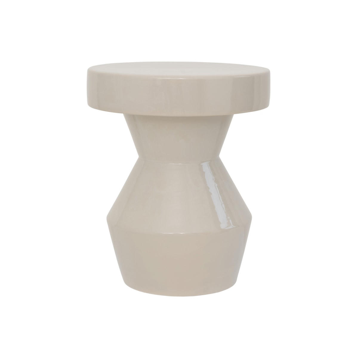 BEISTELLTISCH Sculptural Beige aus Keramik - Beige, Keramik (30/30/35cm) - Tikamoon