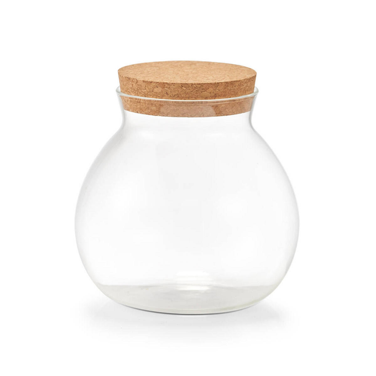 GLASGEFÄSS Korkdeckel 1050 ml - Transparent, Glas (13/13.2/13cm)