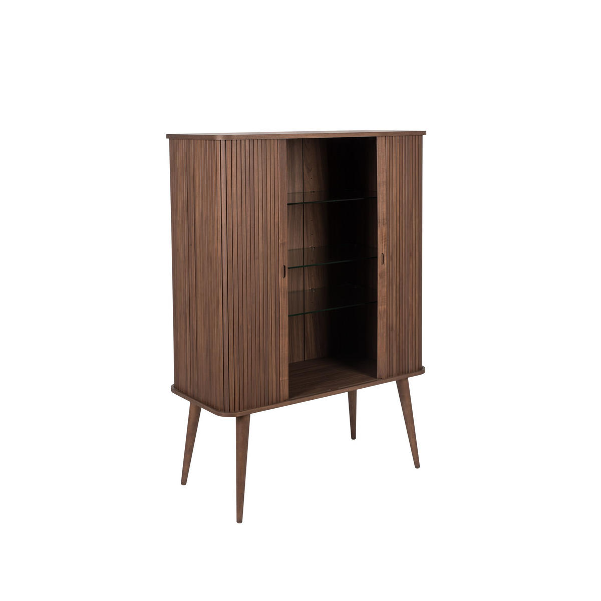 AUFBEWAHRUNGSSCHRANK Barbier Walnussfarbe - Braun, Holzwerkstoff (100/140/45cm) - Zuiver