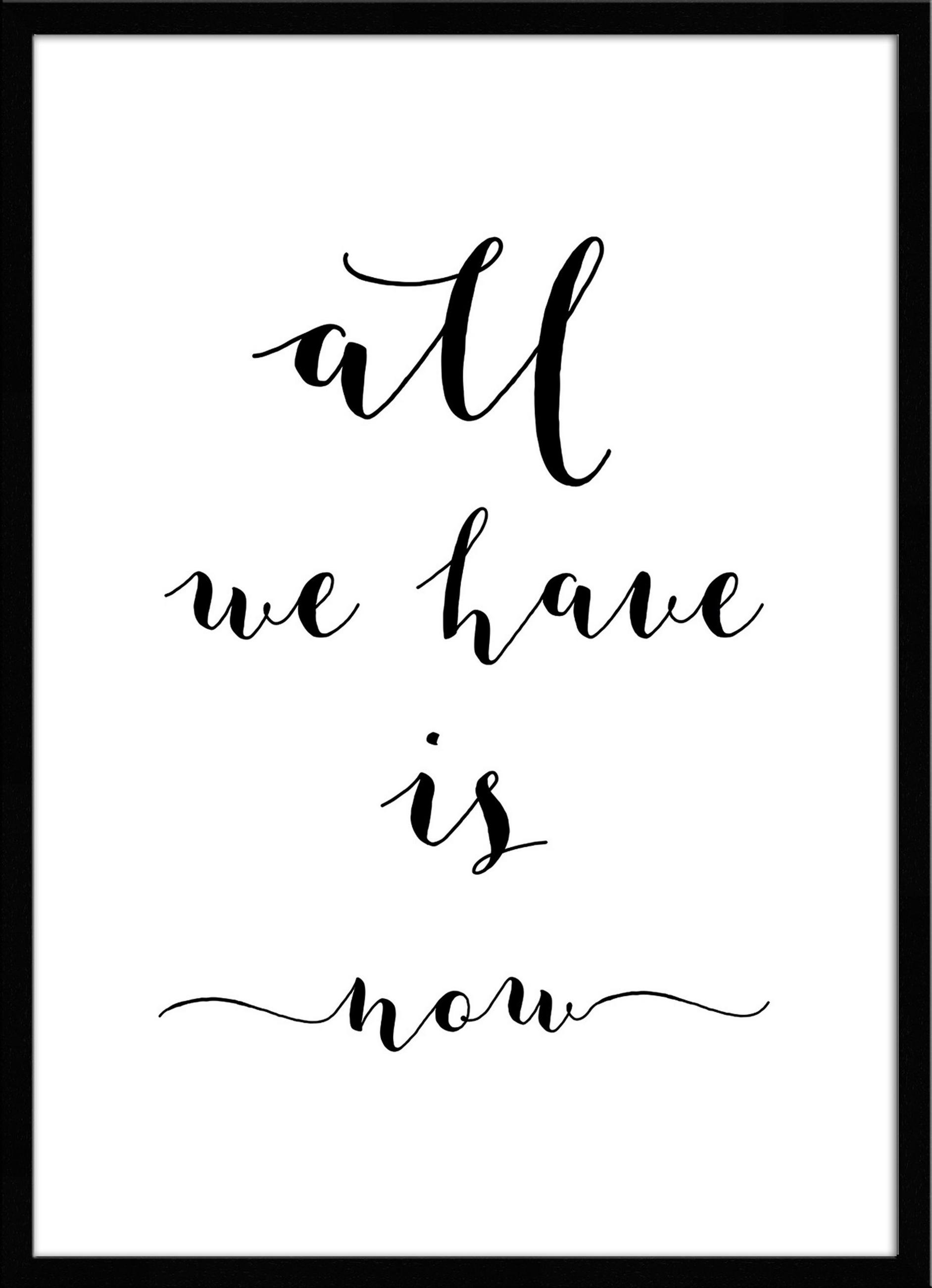 BILD mit Rahmen 51x71 cm Spruch: Englisch Motivation - Weiß, Holz (51/71cm) - artissimo