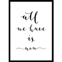 BILD mit Rahmen 51x71 cm Spruch: Englisch Motivation - Weiß, Holz (51/71cm) - artissimo