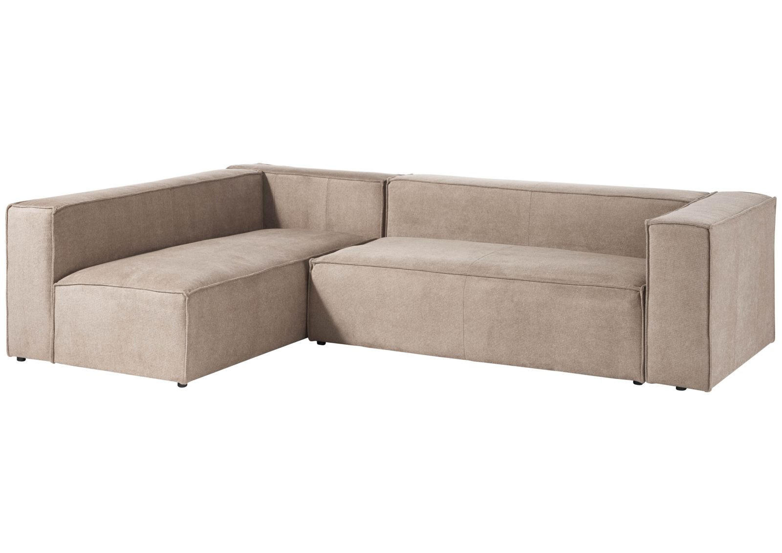 Massivmoebel24 Ecksofa Beige 175x92 cm