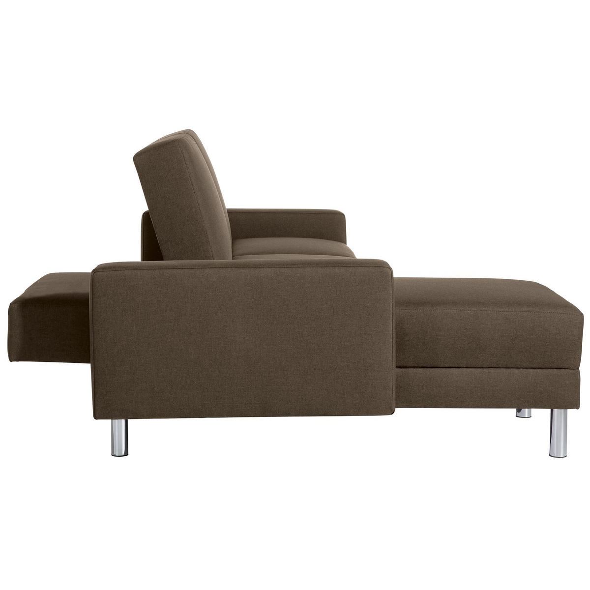 FUNKTIONSSOFA mit Hocker Katryna Flachgewebe sahara - Sahara, Kunststoff (144/92/230cm) - 58aufmkessel
