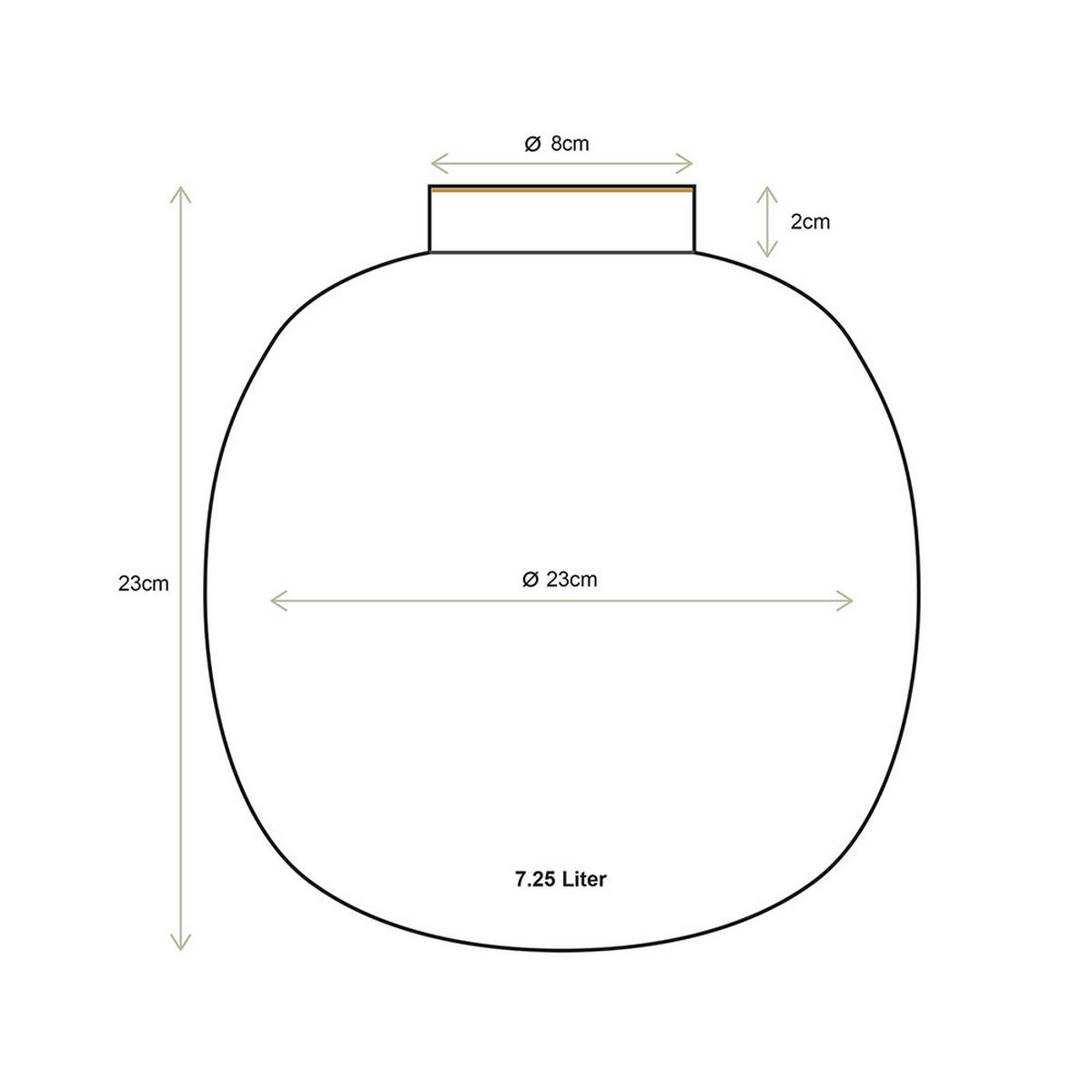 VASE Metal matt bright grün 23 cm - Grün, Metall (23cm) - Pip Studio