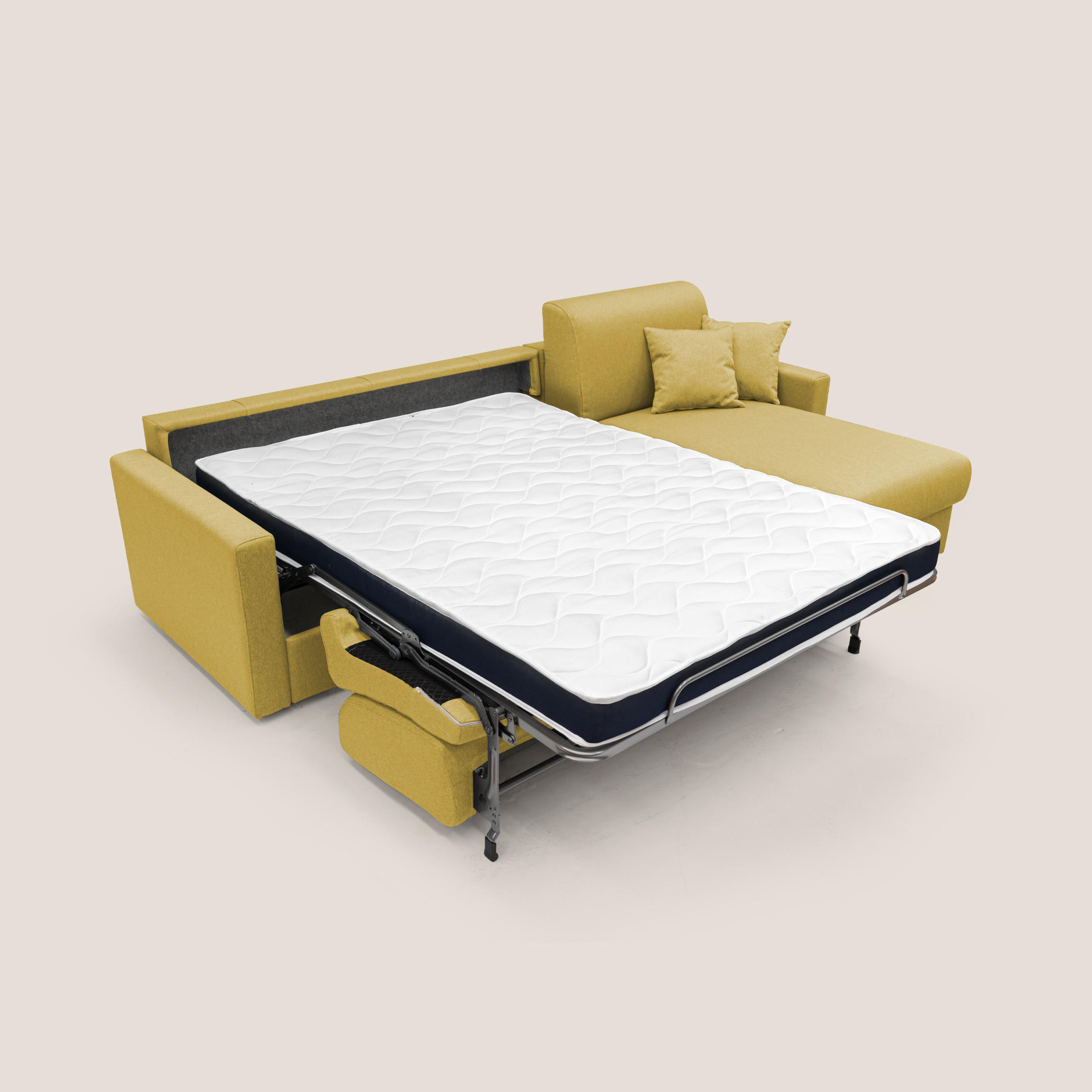 ECKSOFA LINKS Chris - Gelb, Textil (268/96cm) - Divani.store