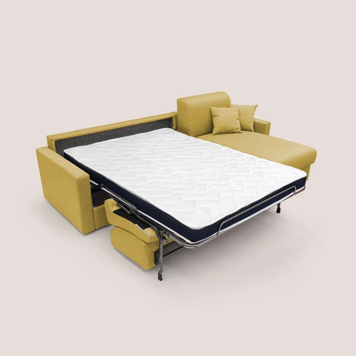 ECKSOFA RECHTS Chris - Gelb, Textil (288/96cm) - Divani.store