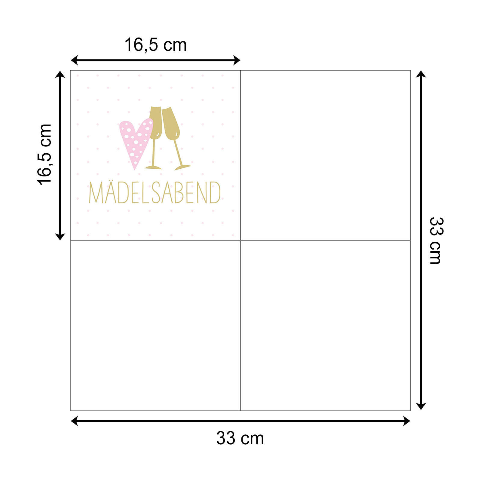 PAPIER SERVIETTEN Mädelsabend 33 x 33 cm 100er Set - Pink/Goldfarben, Papier (33/33cm) - PPD