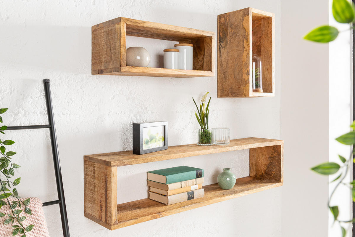 WANDREGAL HEMINGWAY Mango Natur 941430 cm - Naturfarben, Holz (94/25/19cm) - riess-ambiente
