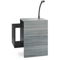 NACHTTISCH Queens Front in Avola-Anthrazit - Anthrazit, Holzwerkstoff (60/63/36cm) - Vladon