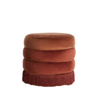 SITZPOUF Tacitu Rot Ø50/45 cm - Rot, Textil (50/45/50cm) - Light & Living
