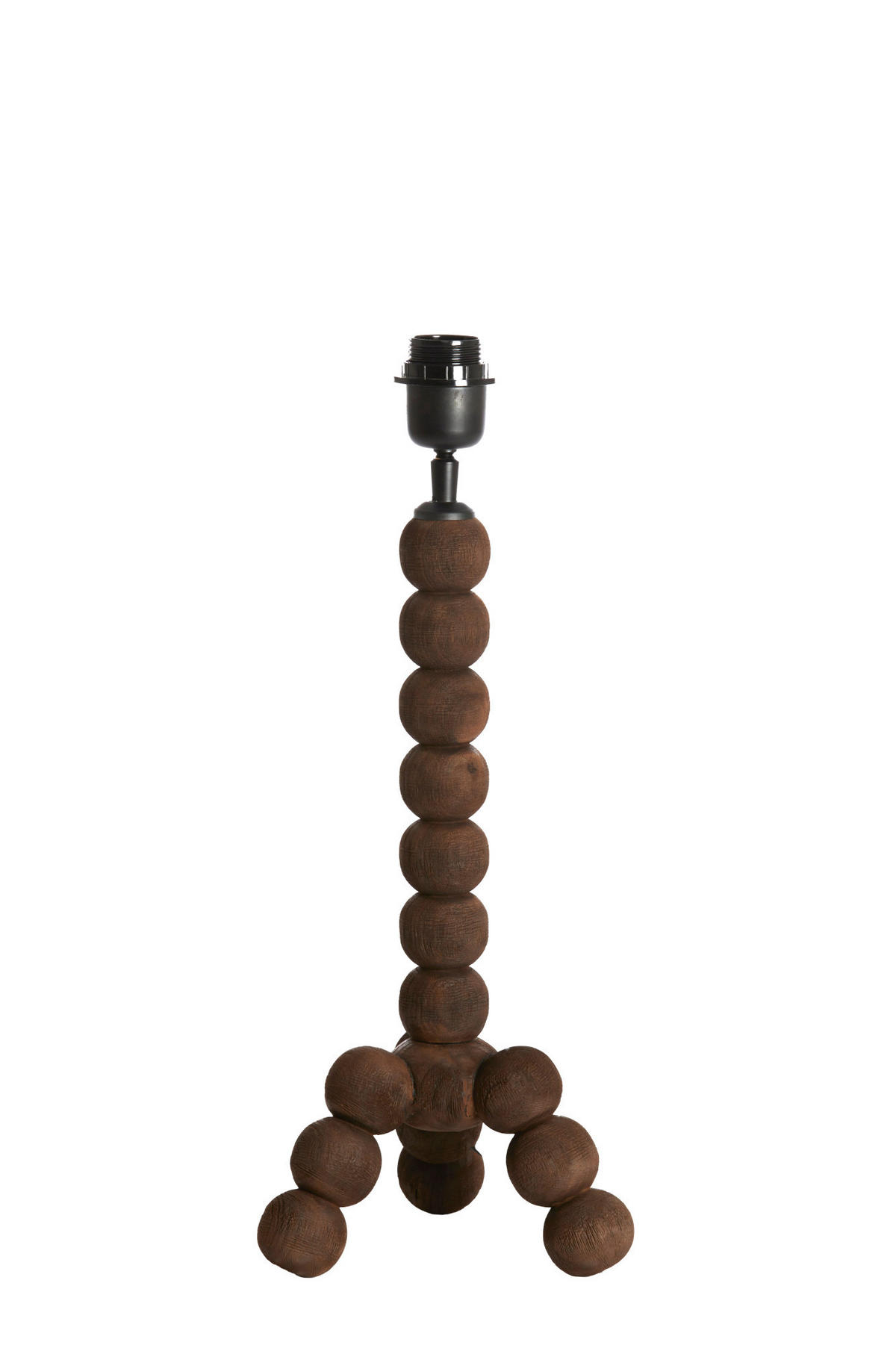 LAMPENFUSS Veglio Braun Ø20/40 cm - Dunkelbraun, Holz (20/20/40cm) - Light & Living