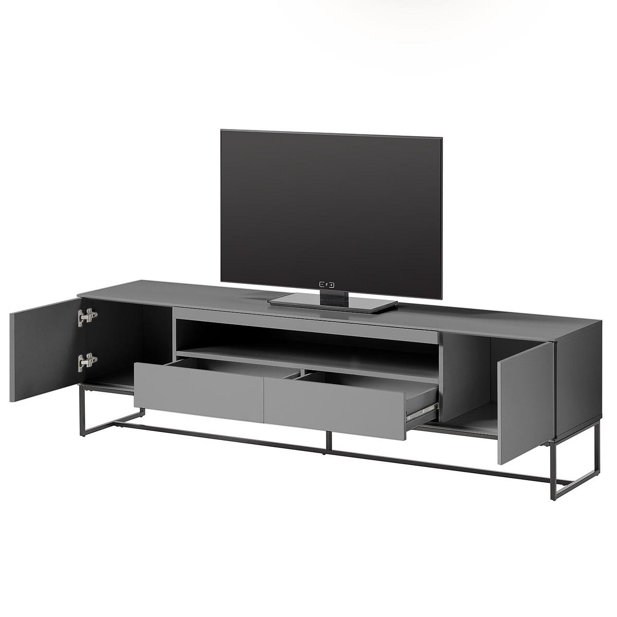 TV-LOWBOARD - Grau, Holzwerkstoff (182/50/40cm) - home24