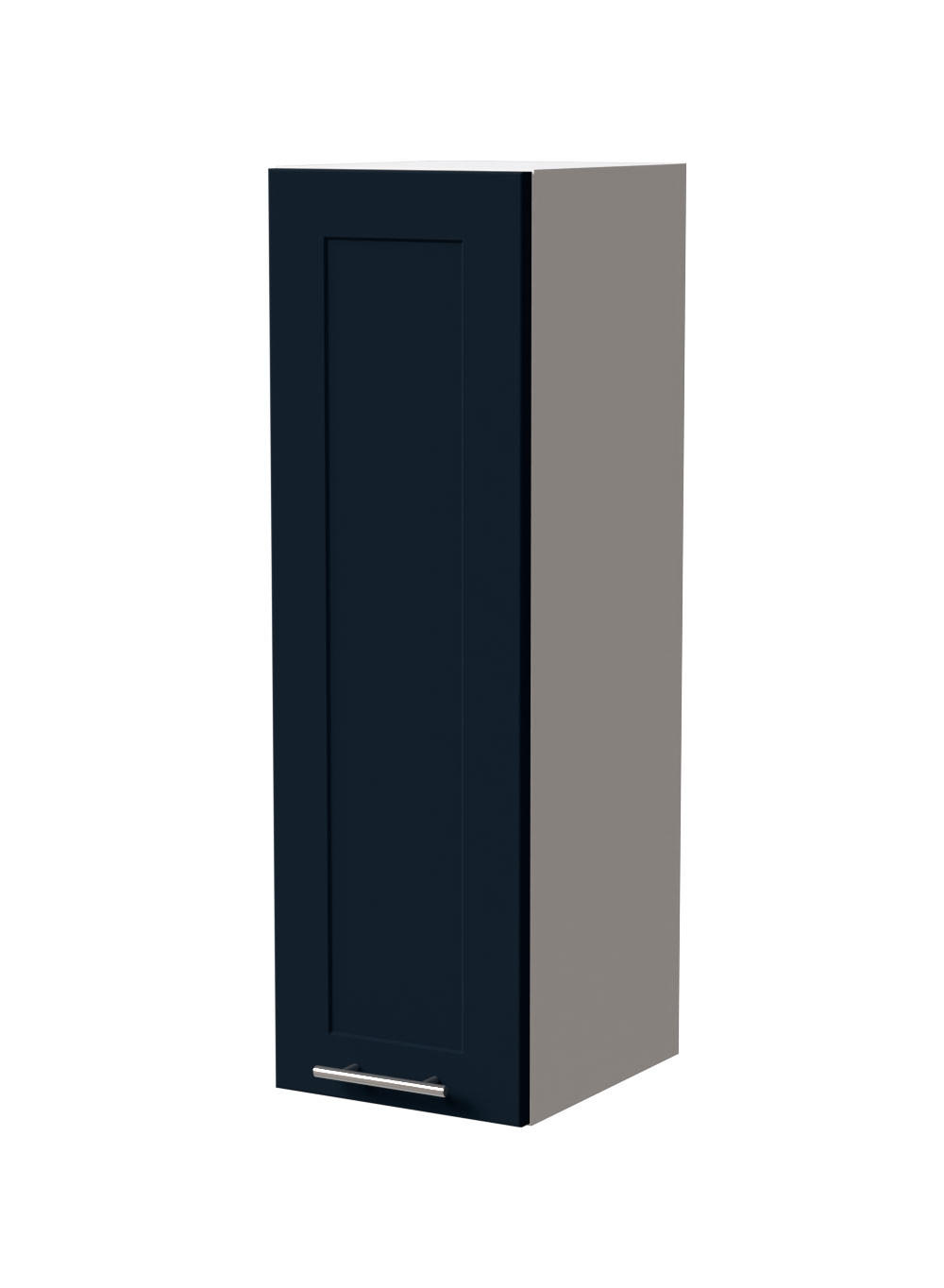 HÄNGESCHRANK Oslo W4/30 Weiß / Indigo Matt 30 / 32,5 / 96cm - Weiß/Dunkelblau, Holz/Holzwerkstoff (30/96/32.5cm) - Feldmann-Wohnen