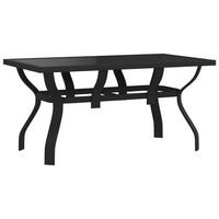 GARTENTISCH Tischfried 70/70/140 cm - Schwarz, Naturmaterialien (140/70/70cm) - ZMH