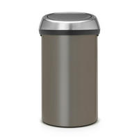 MÜLLEIMER Mit Soft Touch Öffnung 60 Liter 71 x 40 x 40 cm Metall Platin - Grau, Metall (40/71/40cm) - PROREGAL