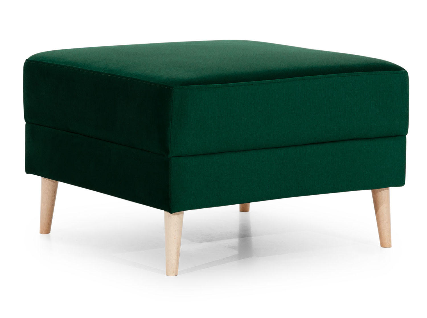 POLSTERHOCKER Asgard grün 77 / 75 / 45cm - Braun/Grün, Holz/Holzwerkstoff (77/45/75cm) - Feldmann-Wohnen