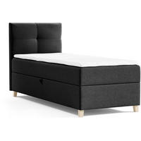 POLSTERBETT Helen Mini 93/206/106 schwarz - Schwarz, Holzwerkstoff/Textil (90/200cm) - Beautysofa