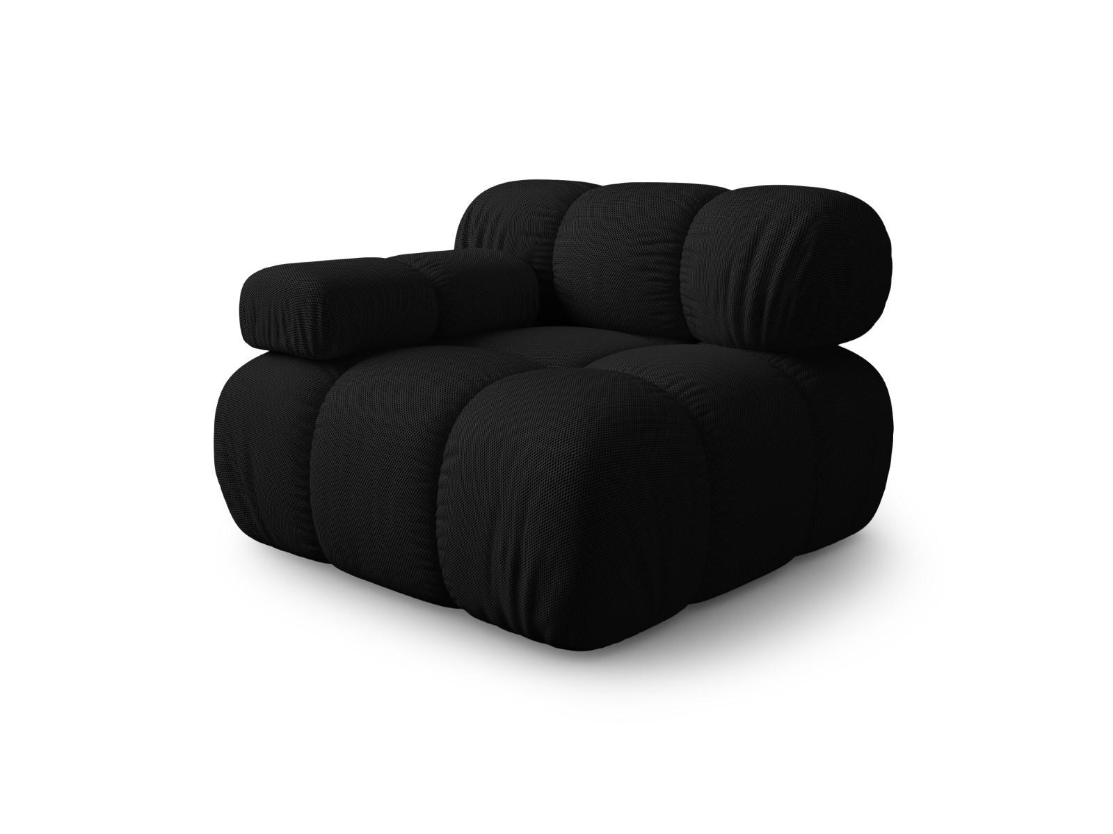 MODUL links Bellis aus 3D-Stoff schwarz - Schwarz, Textil (94/70/94cm) - Micadoni