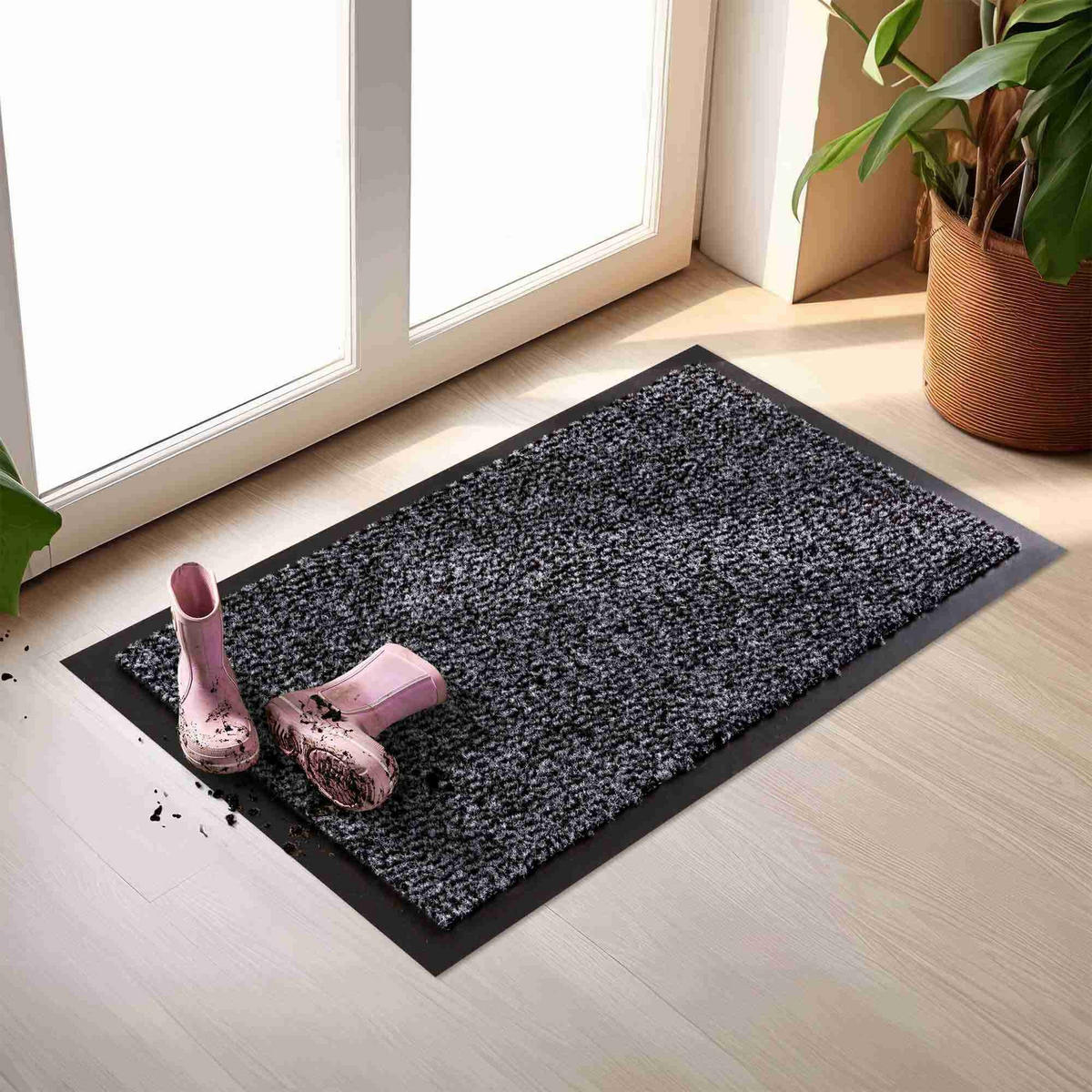 FUSSMATTE NELA Rutschfest - Grau, Textil (60/80cm) - Astra