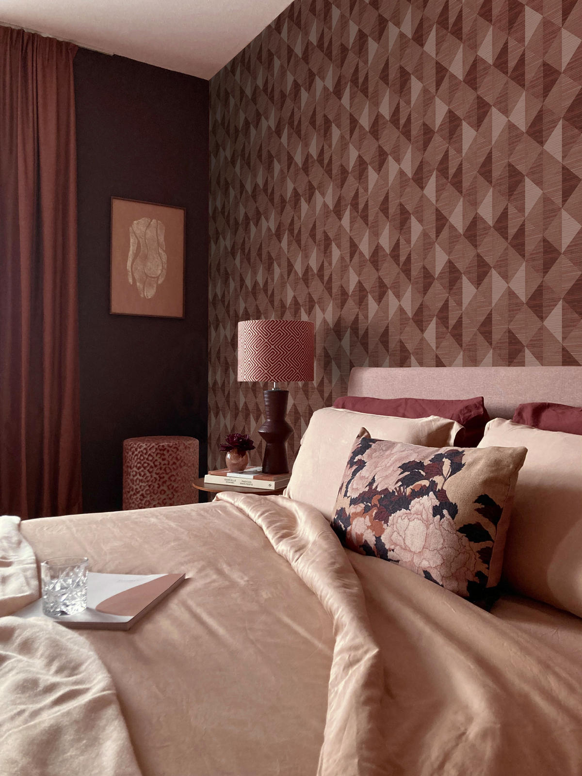 TAPETE 3D Grasmuster 50 x 900 cm - Rot, Papier (50/900cm) - Origin Wallcoverings