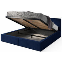 POLSTERBETT Hilton mit Stauraum - Blau, Textil (120/200cm) - Interbeds