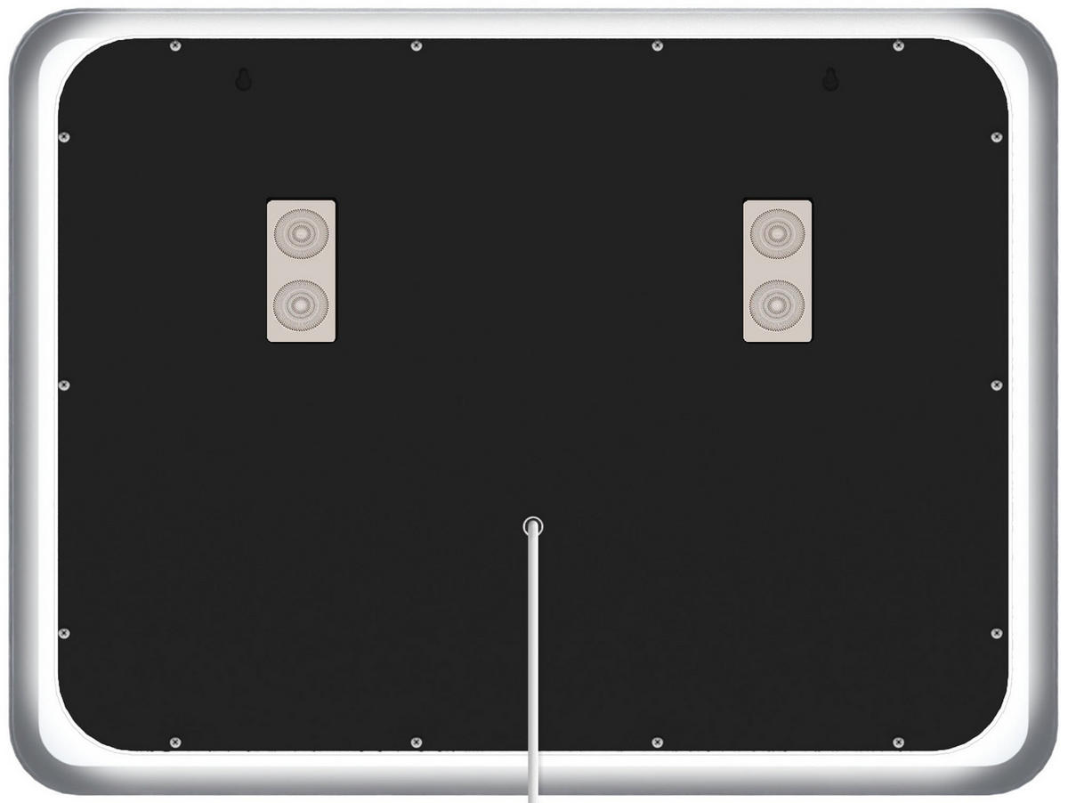 BADSPIEGEL Wien 60x80 Bluetooth 80x3,5x60cm Glas Klarglas Badezimmerspiegel - Klar, Glas (80/60/3.5cm) - DELUKE