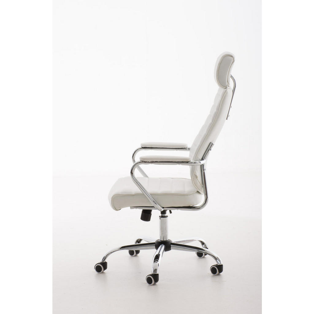 Thumbnail - TPFLiving Bürostuhl, Weiß, Textil, 59x128x57 cm, Arbeitszimmer, Bürostühle, Drehstühle