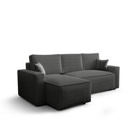 ECKSOFA L AMBRO Poso 60 Links mit Schlaffunktion - Grau, Textil (232/143cm) - Bedante