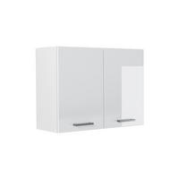 KÜCHENGLASSCHRANK R-Line, Weiß Hochglanz/Weiß, 80 cm - Weiß Hochglanz/Weiß, Holzwerkstoff (80/60/31cm) - Vicco