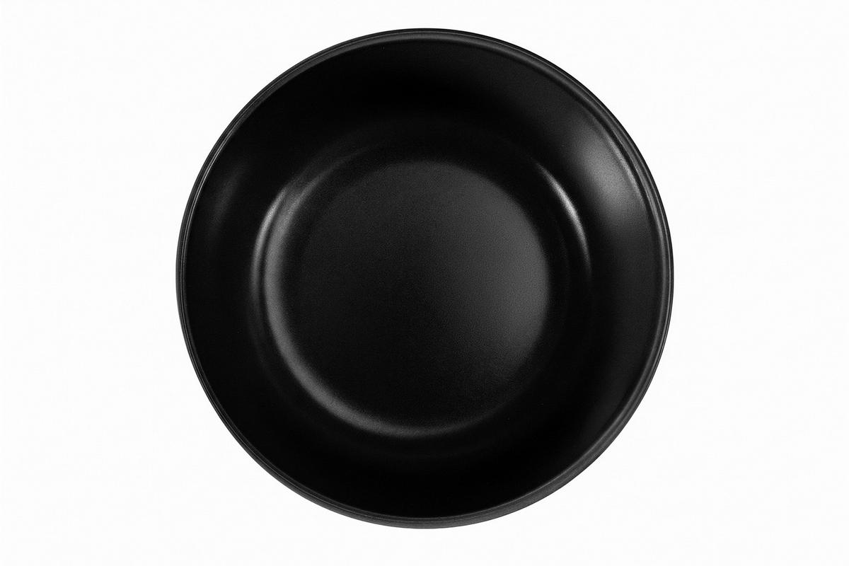 SCHÜSSEL-SET VICTO, 6 Personen 6-tlg, matt schwarz - Schwarz, Keramik - KONSIMO®