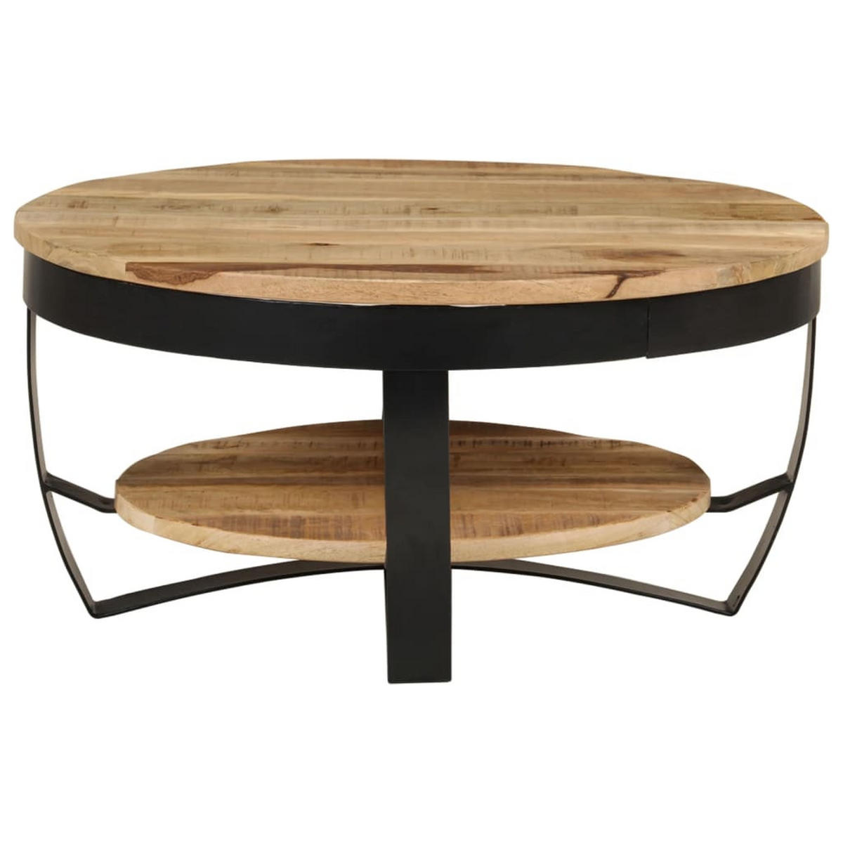 COUCHTISCH Raues Massives Mangoholz 65x32 cm - Braun, Holzwerkstoff (65/65/32cm) - furnicato