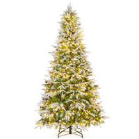WEIHNACHTSBAUM mit 470 warmweißen LED-Lichtern 225 cm grün - Grün, Metall (225cm) - COSTWAY