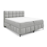 BOXSPRINGBETT 160x200 Altessa mit Bettkasten, Matratze, Topper, Hellgrau - Hellgrau, Holz/Textil (160/200cm) - Emporius