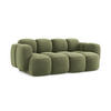 2-SITZER SOFA Samt Stoff Grün - Schwarz/Olivgrün, Holzwerkstoff/Kunststoff (210/72/115cm) - Makamii