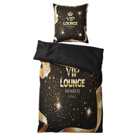 BETTWÄSCHE 2-teilig VIP Lounge - Schwarz, Naturmaterialien (135/200cm) - Sanilo
