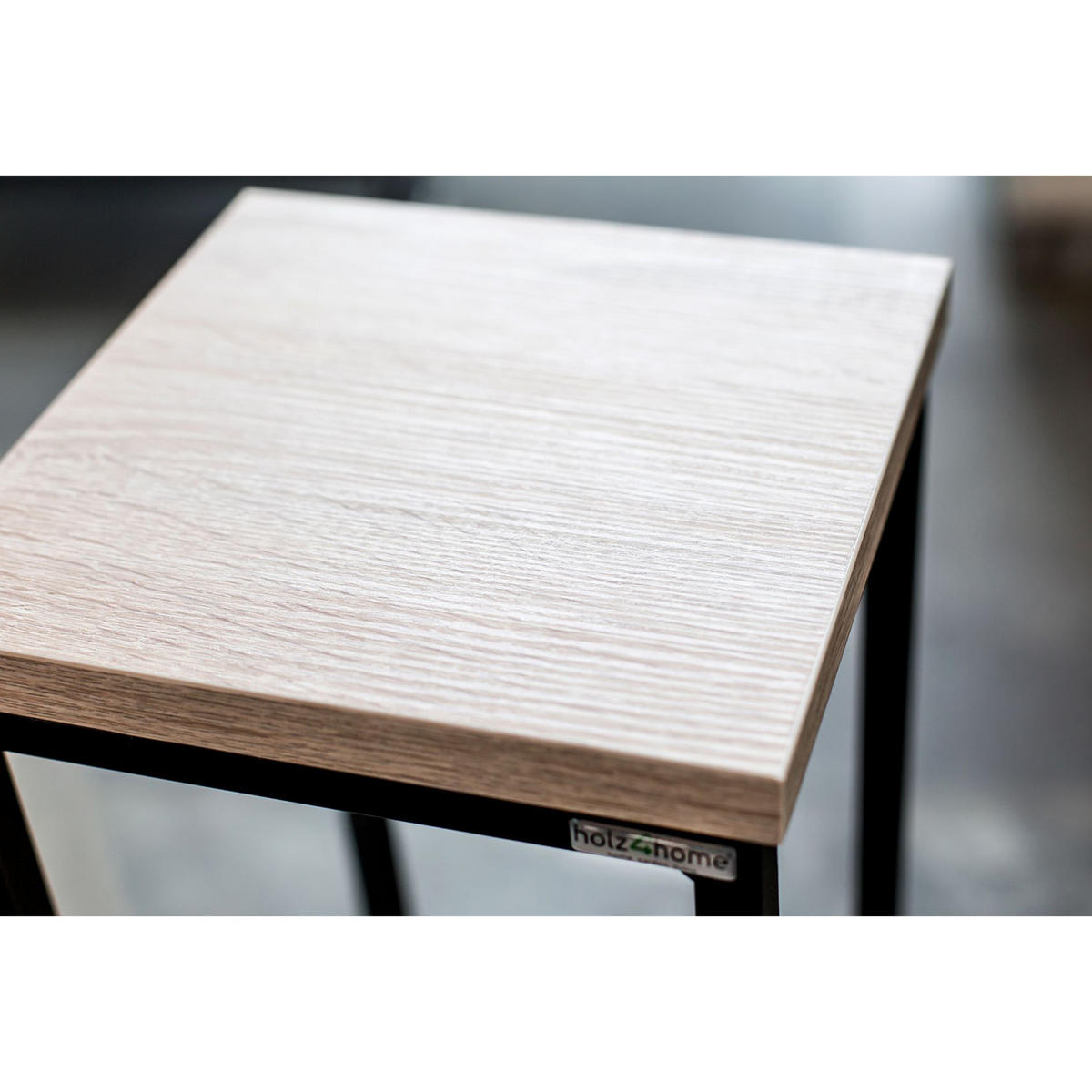 BLUMENSTÄNDER-SET 3-teilig - Sonoma / Schwarz - 50cm | 70cm | 90cm - Schwarz, Metall (21/21/90cm) - holz4home