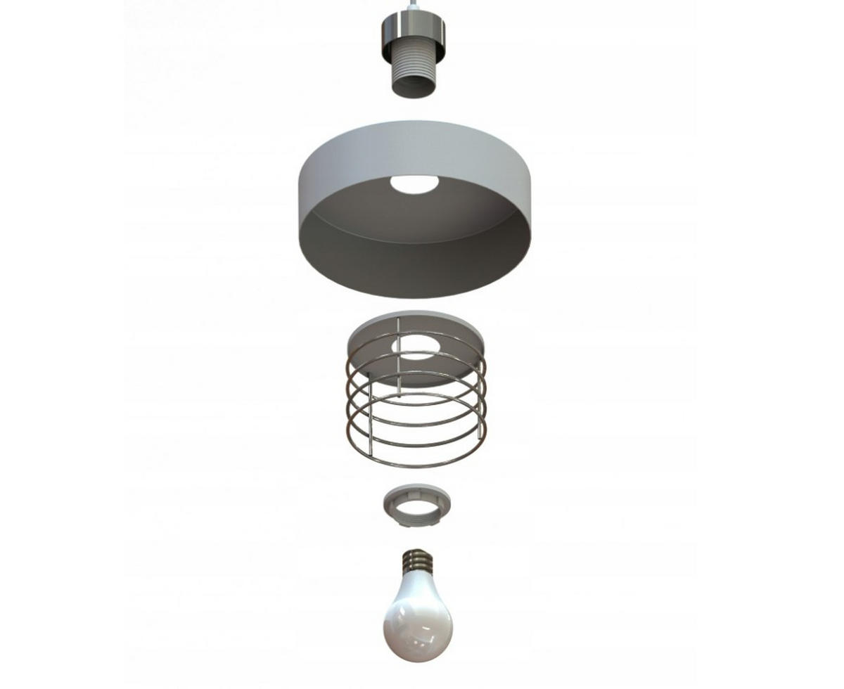 PENDELLEUCHTE ECRU - Beige/Goldfarben, Metall (20/46/100cm) - kiki design