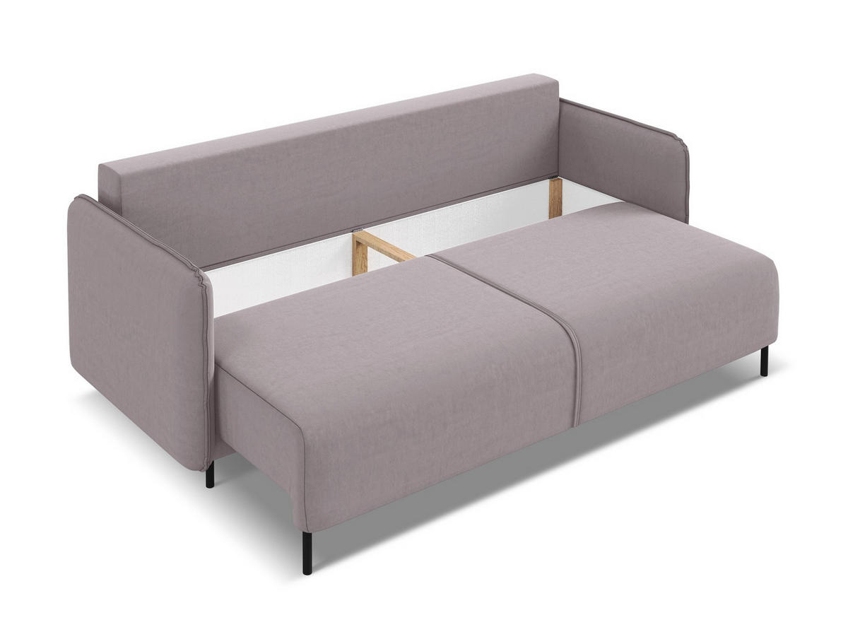 WOHNLANDSCHAFT Samt Stoff Orange - Terracotta/Schwarz, Textil/Metall (317/86/162cm) - Makamii