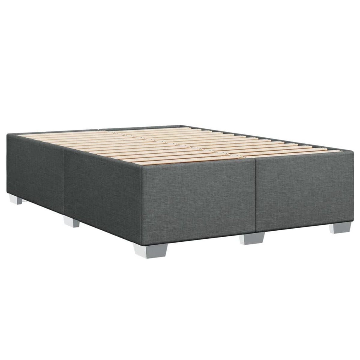 BETTGESTELL Ohne Matratze Dunkelgrau 160/200 Cm Stoff - Grau, Textil (160/200cm) - vidaXL