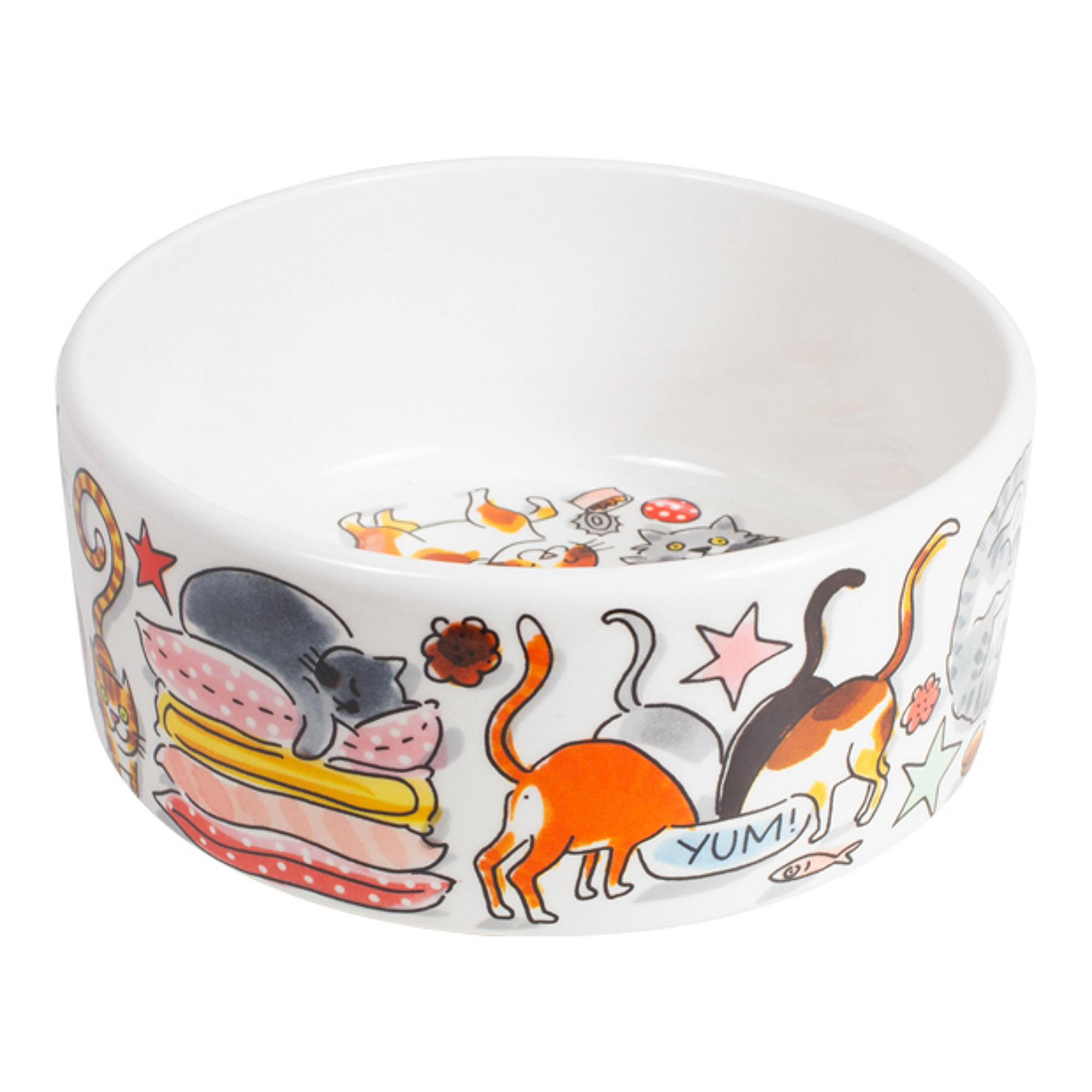 FUTTERNÄPFE Katzenliebe in Bunt - 15,5cm - Multicolor, Keramik (15.7/15.4/6.6cm) - Blond Amsterdam