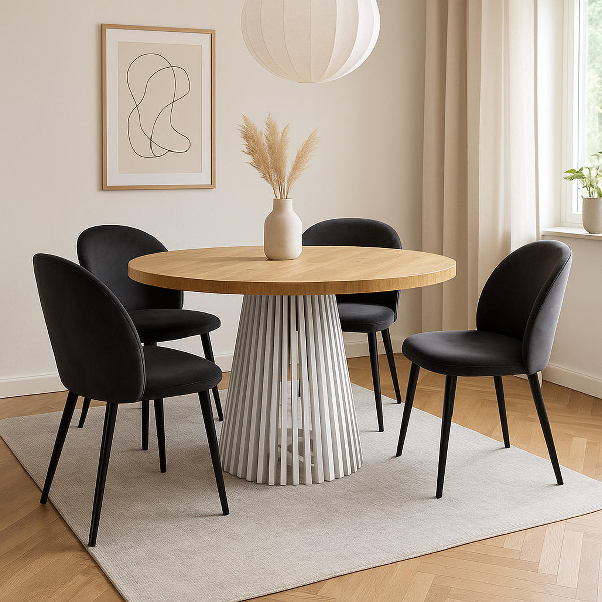 TISCH Craft Gold Ausziehbar Mit Lamellen Weiß 120/220 cm - Weiß/Braun, Holzwerkstoff (220/120/77cm) - Sepro Meble