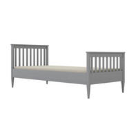 BETT 90/200 Ignas Grau - Grau, Holz (90/200cm) - Petits-meubles