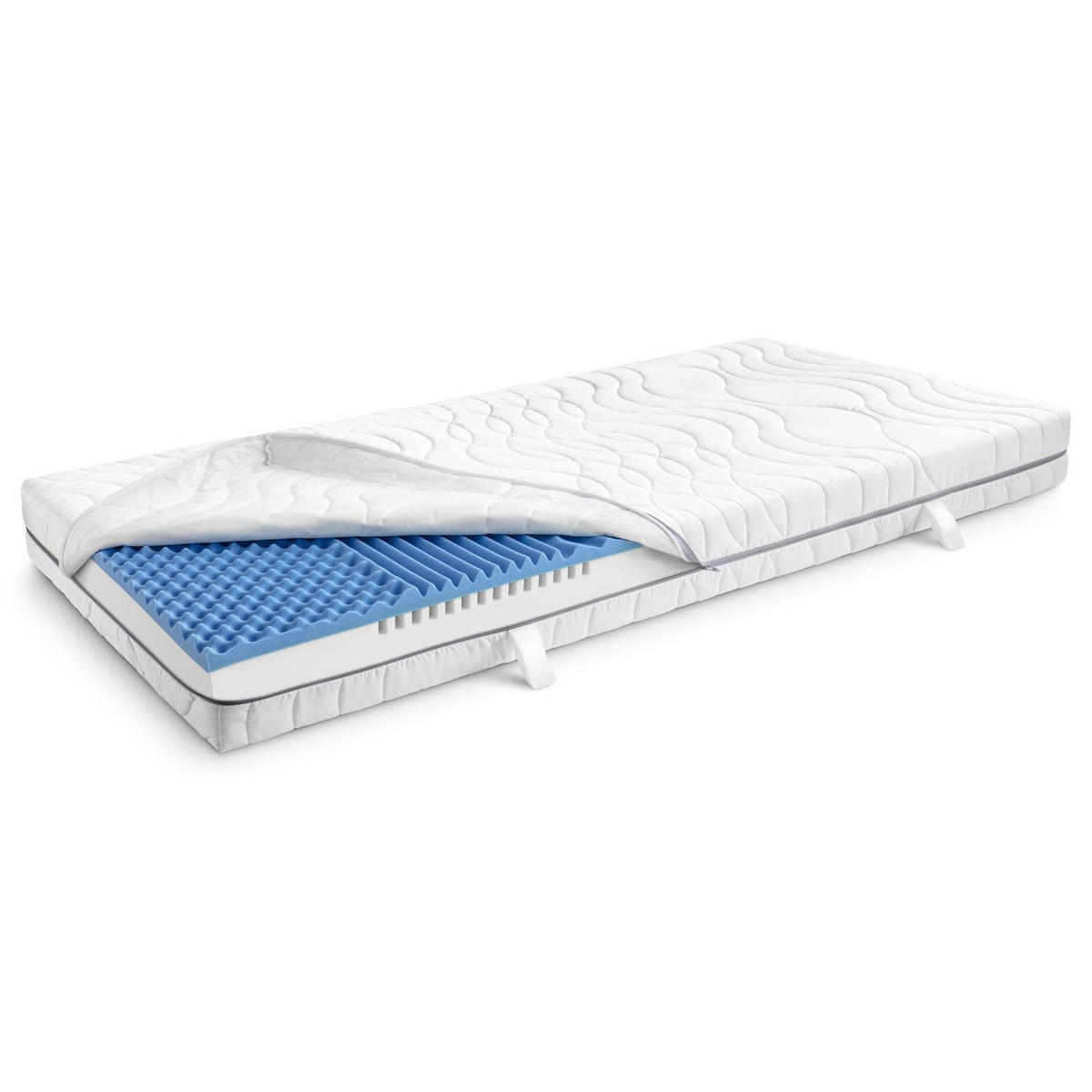 VISCOMATRATZE Smart 140x190 cm - Weiß, Textil (140/190cm) - Sleezzz