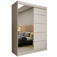 SCHWEBETÜRENSCHRANK MIRELLA 150/216/61 cm 2-türig mit Spiegel Weiß - Weiß, Holzwerkstoff (150/216/61cm) - MASSENO
