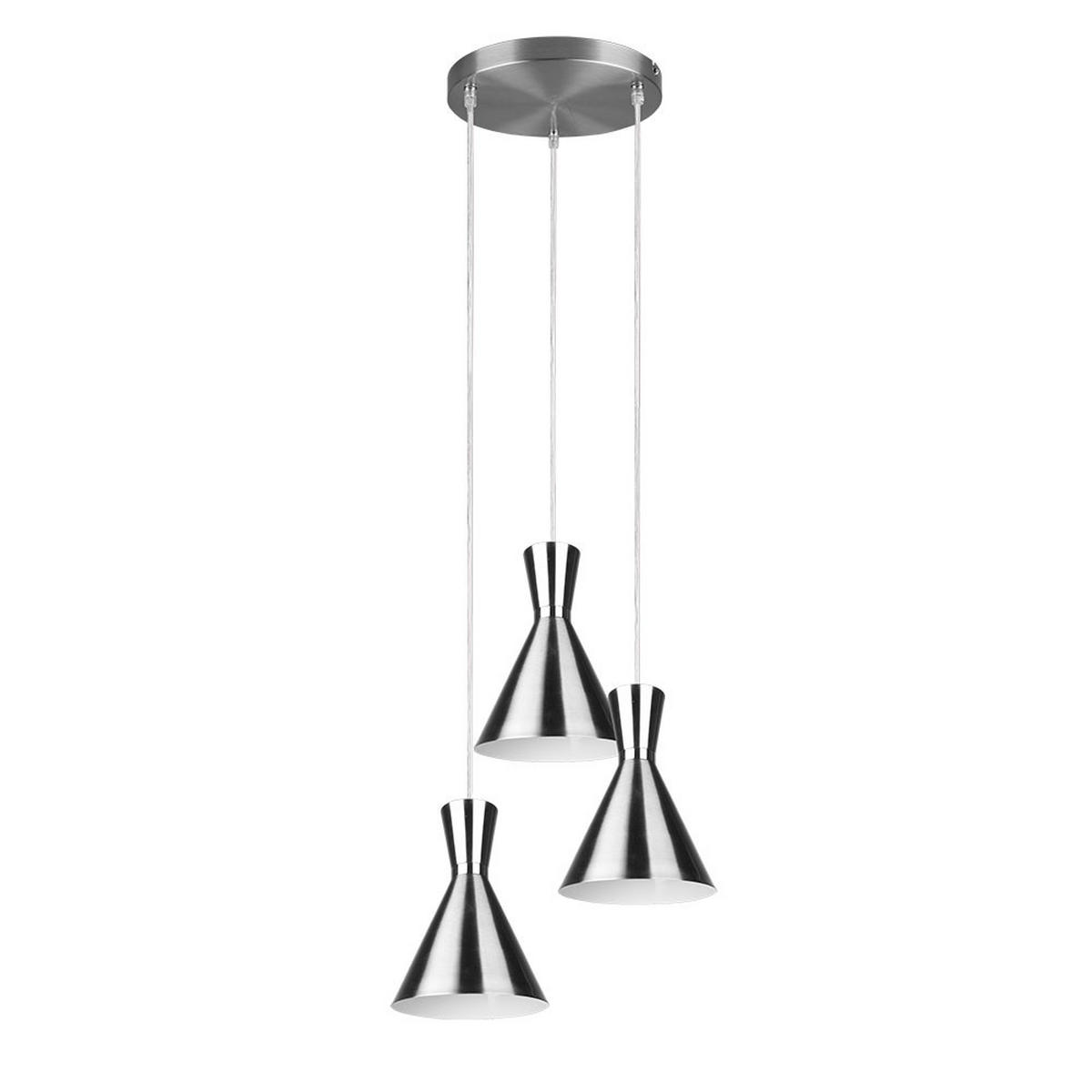 HÄNGELEUCHTE Metall Silber nickelmatt - Silberfarben, Metall (41/41/150cm)